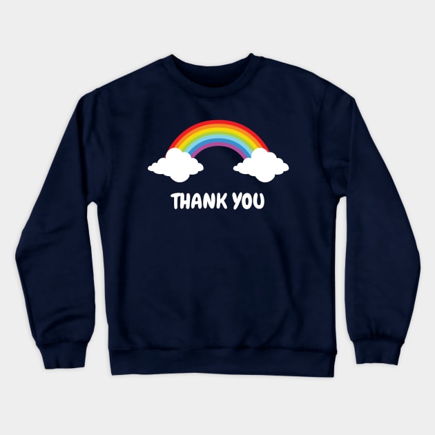 NHS Rainbow Thank you Crewneck Sweatshirt by Ruth Designs